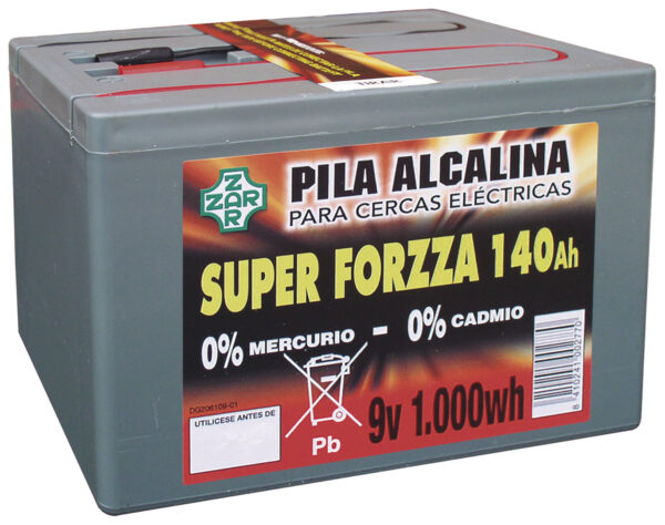 PILA FORZZA ALCALINA 140 A / h. 9 V. 1.000 W. hora